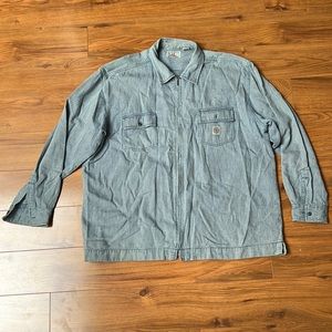 Vintage Baby Blue American Eagle Mechanic Jacket - size: XL
